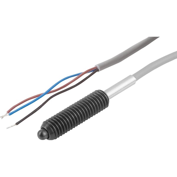 Spring Plunger Spring Force, W Sensor, Normally Closed D=M06, L=27, L1=3, Steel, Pin Steel, Pu=1